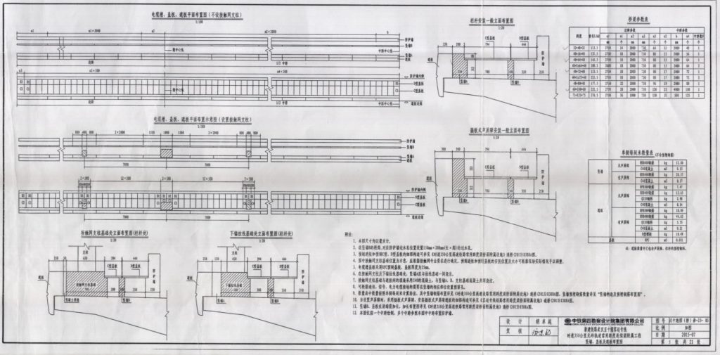 高鐵水泥電纜槽、蓋板、遮板平面安裝布置圖PDF下載
