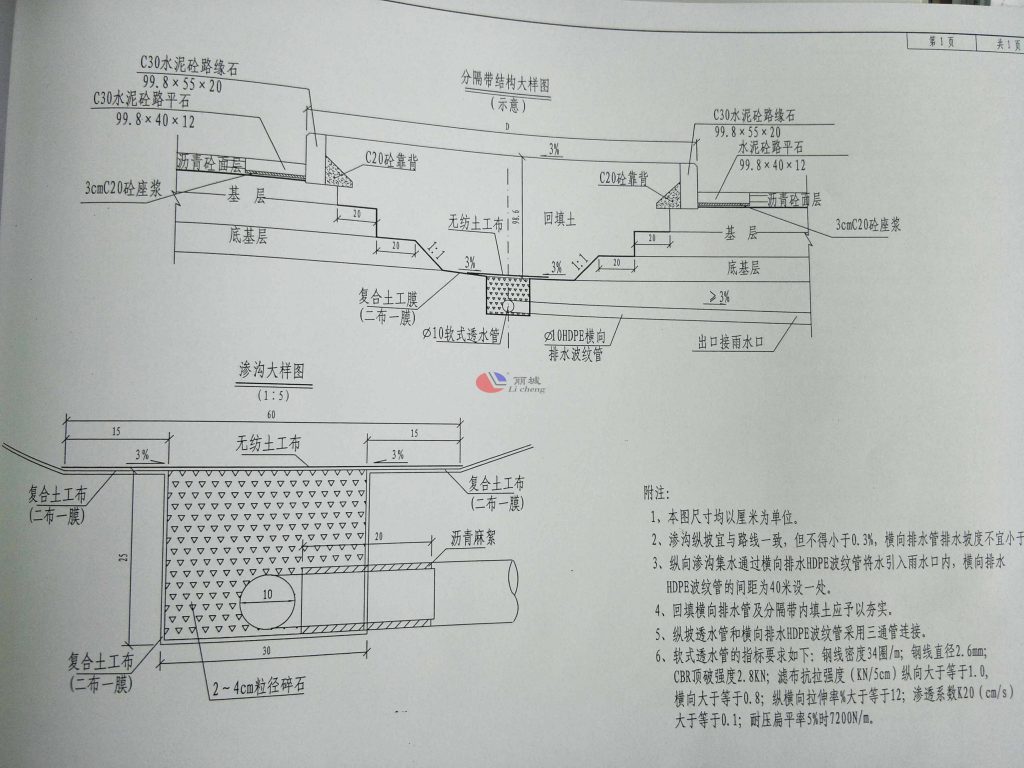 矩形排水溝蓋板模具分隔帶結(jié)構(gòu)平面設(shè)計圖